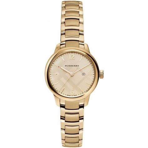 Burberry Ladies Gold The Classic Check Watch BU10109